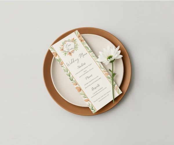 Wedding Menu Printing